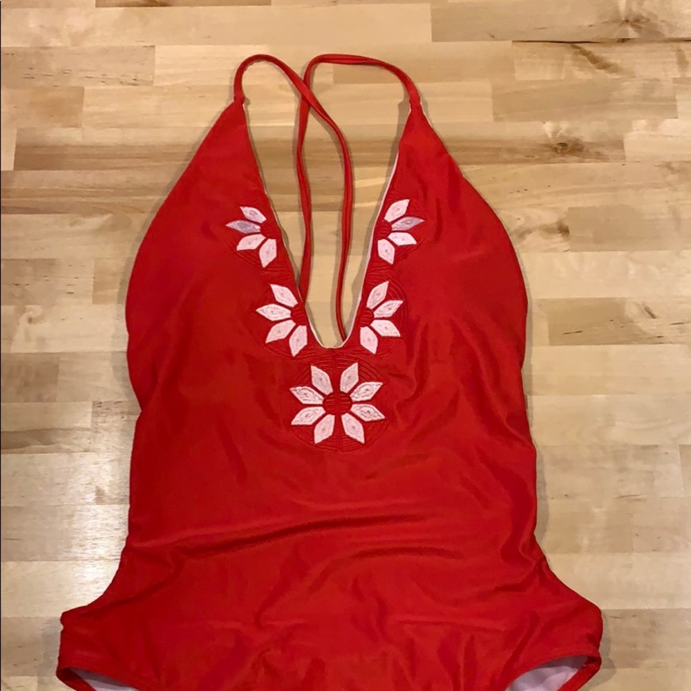 Red One-Piece Swimsuit